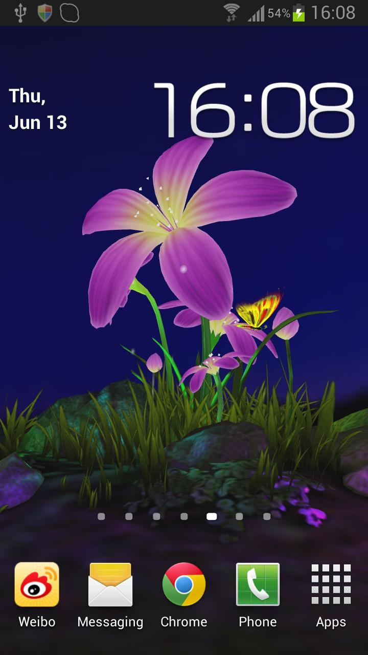 紫蝶花3D动态壁纸