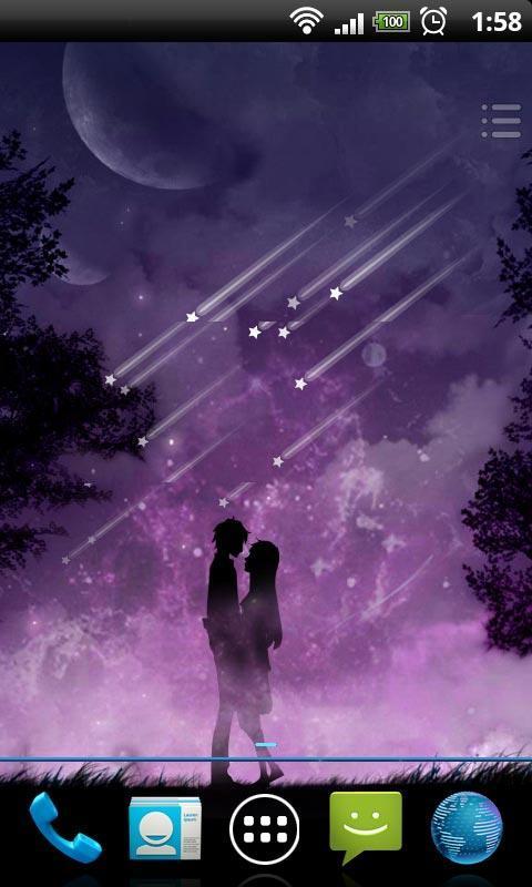 紫夜星空动态壁纸