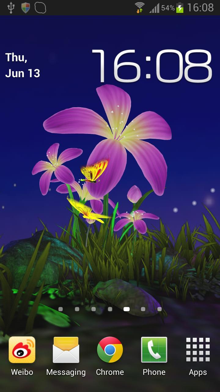紫蝶花3D动态壁纸