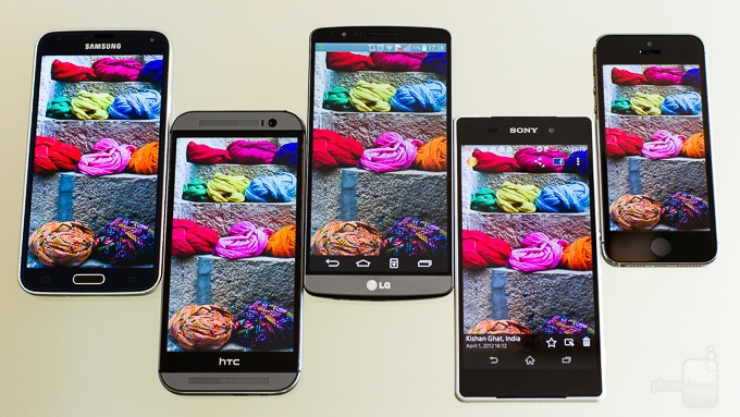 旗舰手机,屏幕对比,iPhone 5s,LG G3