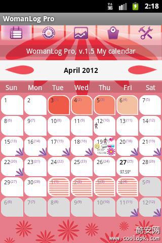 女性日历:WomanLog Pro Calendar
