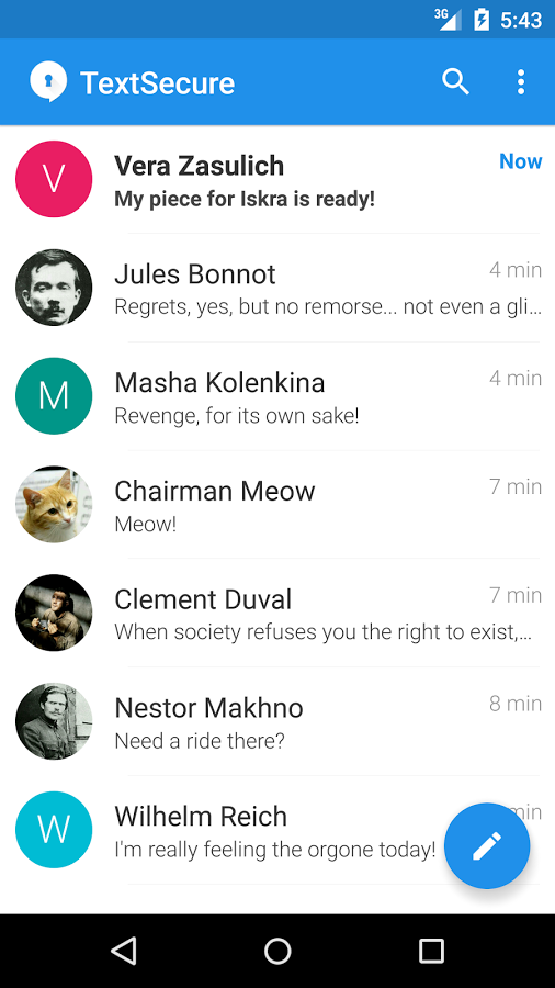 安全短信TextSecure