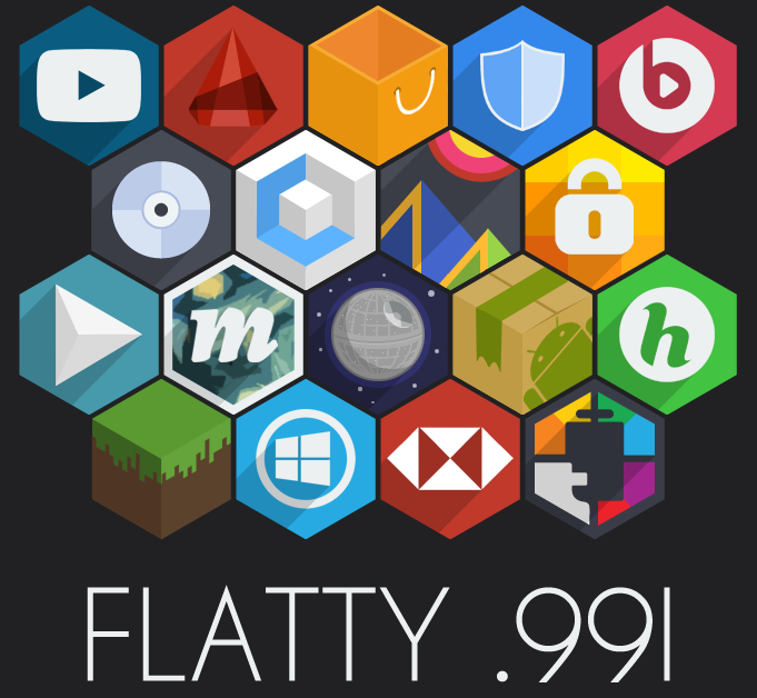 六边形扁平图标包:Flatty Icon Pack