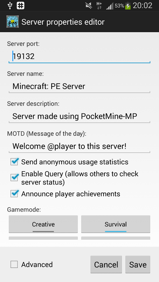 MCPE服务器端:PocketMine-MP for Android 