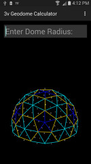 穹形几何体计算器:3v Geodome Calculator