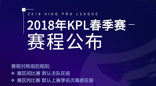 王者荣耀kpl2018春季赛,kpl2018春季赛规则,春季赛规则kpl更新公告